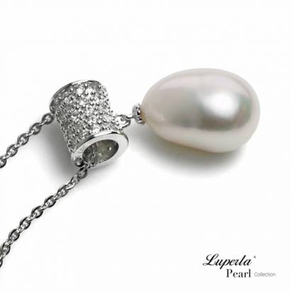 【七夕情人節特惠】 我愛你專案大東山珠寶 純銀晶鑽珍珠項鍊 為你鍾情