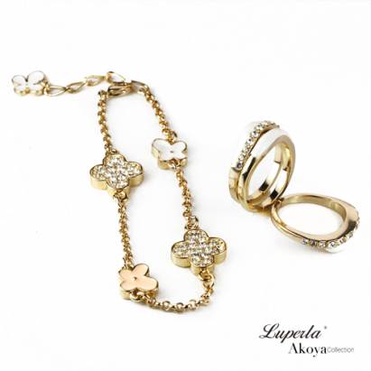 Luperla 花漾 項鍊手鍊耳環戒指五件組