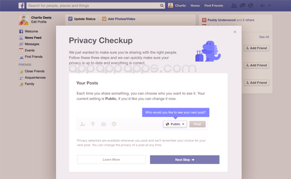 Facebook 修改狀態更新功能, 終於注重我們的私隱?