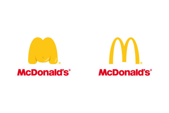 也許，速食店的Logo應該這樣設計才對，變胖的意象更為貼近現實