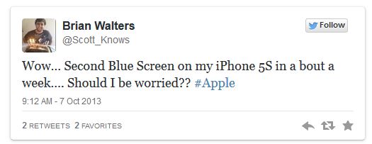 iPhone 5s 再現經典藍畫面