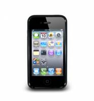 iPhone4 4S-碳纖紋路保護框-碳黑色