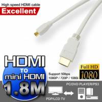 超高畫質HDMI對miniHDMI極速傳輸線 1.8M