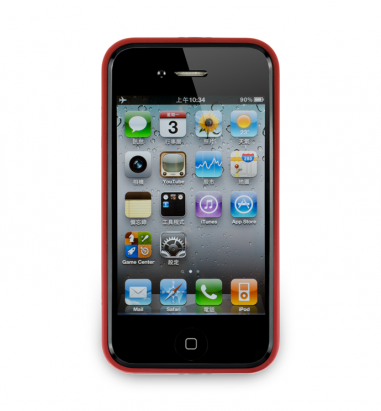 iPhone 4/4S-奢華版保護套-熱火紅