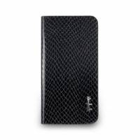 iPhone5 5s- Python Series- 蛇皮壓紋皮套-碳黑色