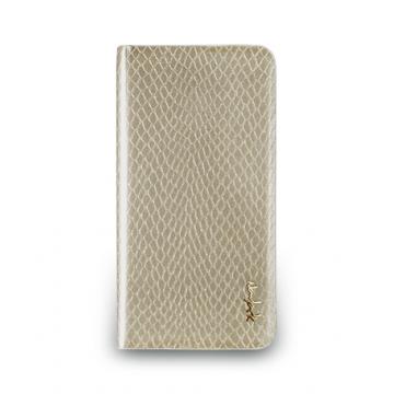 iPhone5/5s- Python Series- 蛇皮壓紋皮套-香檳色