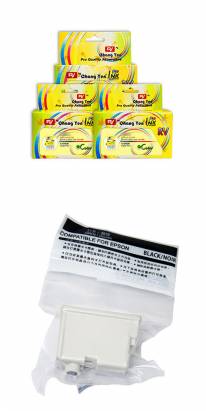 RV For EPSON T007051+T008051 (兩黑一彩)相容墨水匣台灣生產(美國原料)