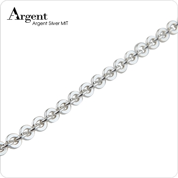 【ARGENT銀飾】單鍊系列「圈圈鍊」純銀項鍊(鍊寬2.5mm)