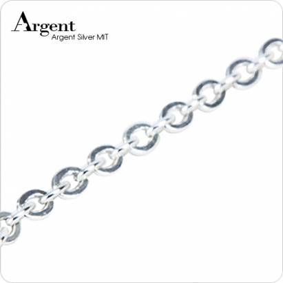 【ARGENT銀飾】單鍊系列「圈圈鍊」純銀項鍊(鍊寬3.0mm)