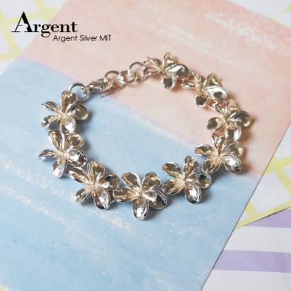 【ARGENT銀飾】花朵系列「花漾」純銀手鍊