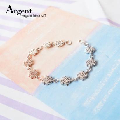 【ARGENT銀飾】聖誕系列「雪花(小) 」純銀手鍊