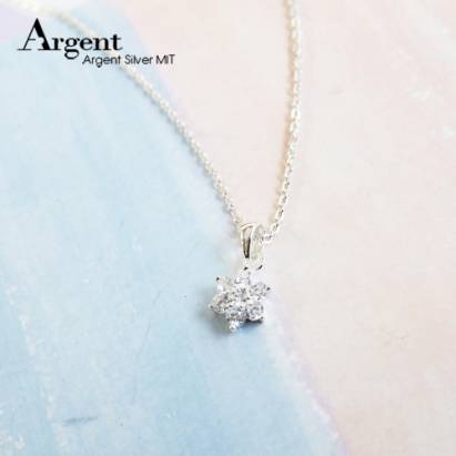 【ARGENT銀飾】迷你系列「雪晶花漾」純銀項鍊