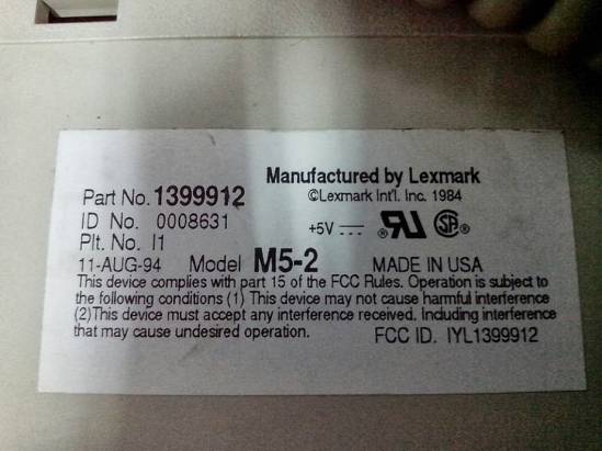 [疑問開箱]LEXMARK MODEL M5-2 屈蹲彈簧軸鍵盤