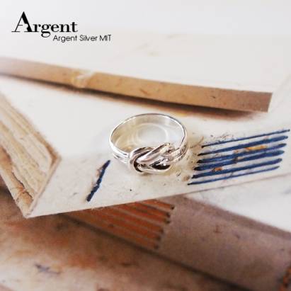 【ARGENT銀飾】造型系列「雙結」純銀戒指