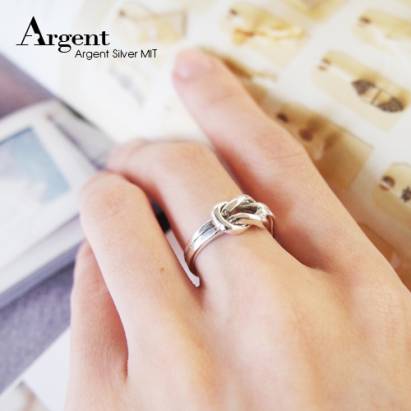 【ARGENT銀飾】造型系列「雙結」純銀戒指