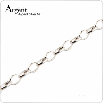 【ARGENT銀飾】隨意扣系列「馬眼鍊(3mm)(純銀)」純銀手鍊