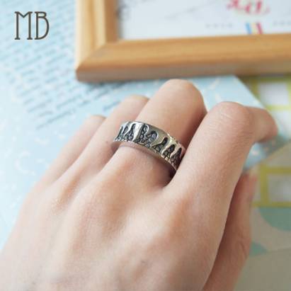 【MB流行鋼飾】精緻系列「龍麟火焰」白鋼戒指