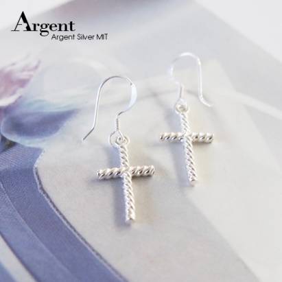 【ARGENT銀飾】造型系列「紋十字」純銀耳環