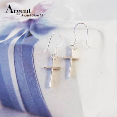 【ARGENT銀飾】造型系列「立體十字」純銀耳環