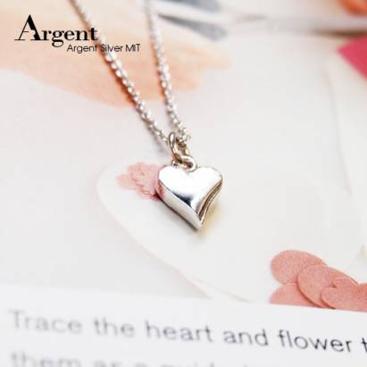【ARGENT銀飾】撲克牌系列「立體小紅心♥(heart)」純銀項鍊