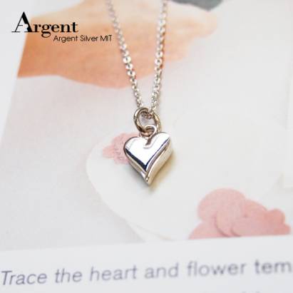 【ARGENT銀飾】撲克牌系列「立體小紅心♥(heart)」純銀項鍊