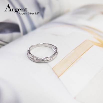 【ARGENT銀飾精品】K白金真鑽系列－女戒「真愛擁久(R52女.細版)」14K金戒指素面造型 結婚訂婚求婚戒指