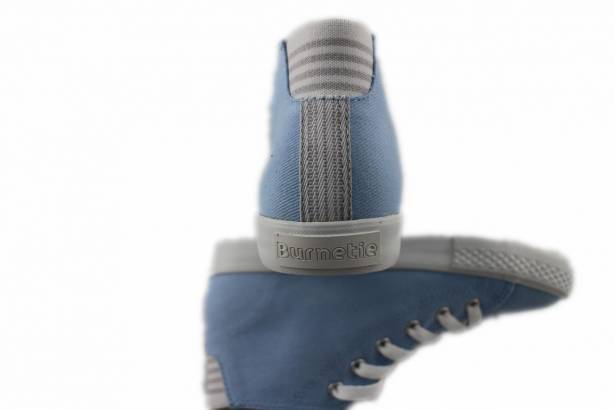 2014春夏新款 Burnetie女款 麻布高筒帆布鞋(淺藍色)