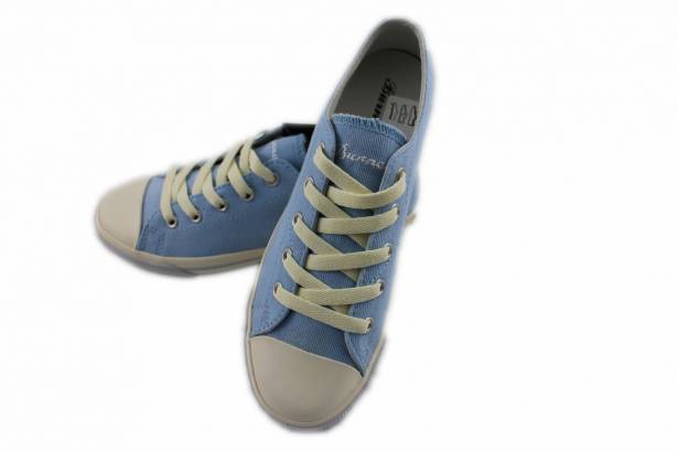 2014春夏新款 Burnetie女款 薄底低筒帆布鞋(淺藍色)