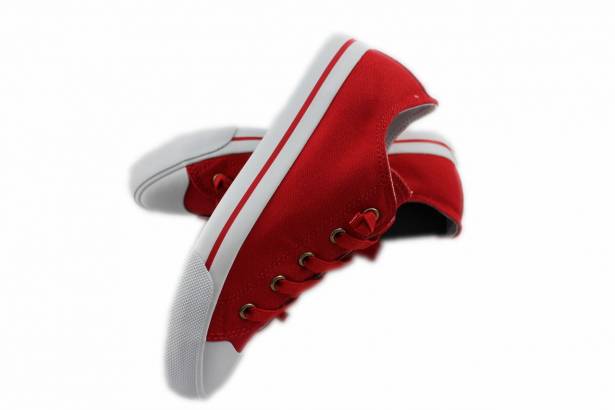 2014春夏新款 Burnetie女款 素色低筒帆布鞋(紅色)