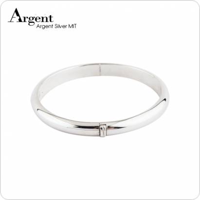 【ARGENT銀飾】彌月禮物系列「迷你弧形」純銀手環 (素面可加購刻字)