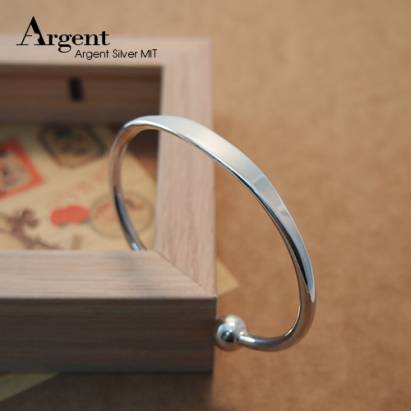 【ARGENT銀飾】手環系列「環珠」純銀手環 (素面可加購刻字)
