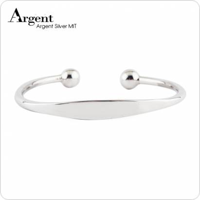【ARGENT銀飾】手環系列「環珠」純銀手環 (素面可加購刻字)