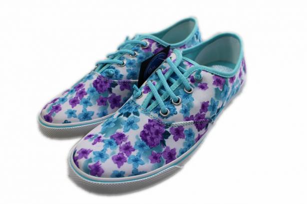 2014春夏新款 Burnetie女款 低筒帆布鞋(粉藍色)