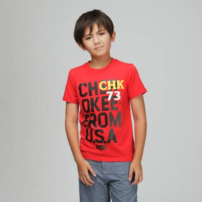 CHEROKEE  男童字母印花T恤 (紅)