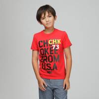 CHEROKEE 男童字母印花T恤 紅