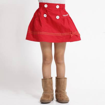 CHEROKEE  女童雙排扣短裙 (紅)