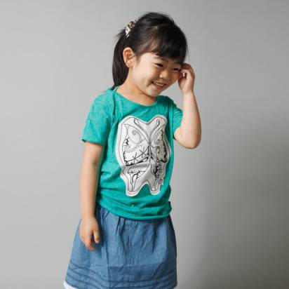 CHEROKEE  女童圓領蝴蝶綁帶T恤 (湖綠)