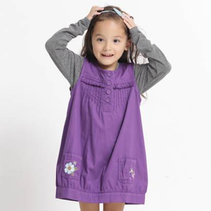 CHEROKEE  女童花苞式無袖連身裙 (紫羅蘭)