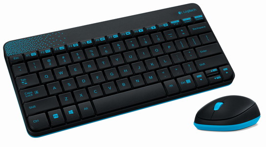 羅技無線滑鼠鍵盤組 MK240 流線型精巧設計加上亮眼配色  為您的桌面增添樂趣