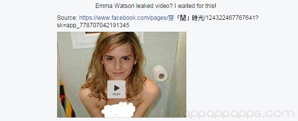 Facebook 用戶大規模中毒: 千萬不要按這個 Emma Watson
