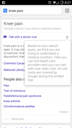 身體不舒服? 在 Google 搜尋就可以網上面對面見醫生