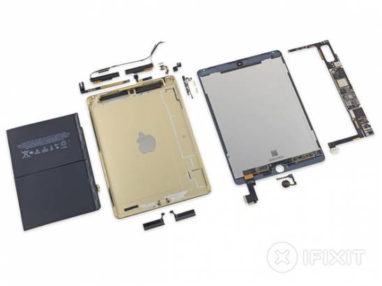 iPad Air 2 開箱拆解: 電池明顯縮小了! [圖庫+影片]