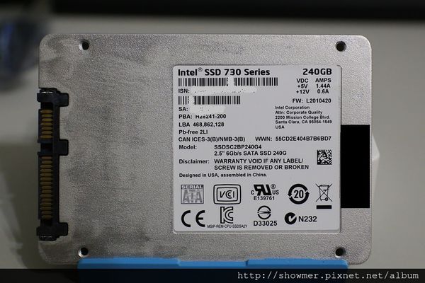 Intel 730 240GB SSD (MLC) In Windows 10 效能解放實測