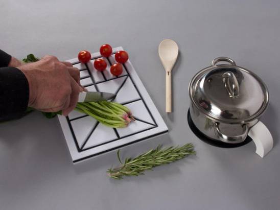 餐具觸感標記，協助視障者擁有良好的用餐環境。