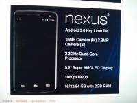 若洩漏圖規格正確無誤， Nexus 5 處理器應為高通 Snapdragon 800 （補上補充資訊
